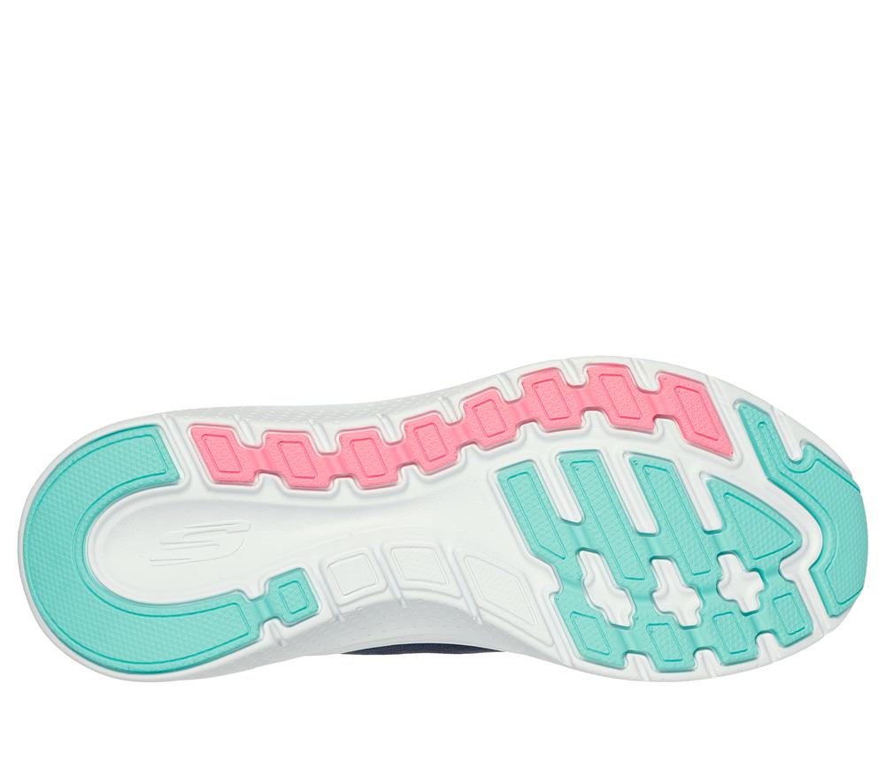 Women Skechers Slip-ins: Arch Fit 2.0 - Easy Chic Lace Up Shoes Navy / Turquoise  USA |  8453-IMVKN