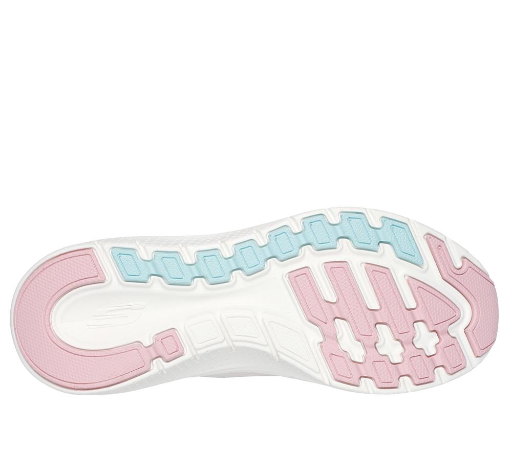 Women Skechers Slip-ins: Arch Fit 2.0 - Easy Chic Lace Up Shoes Natural / Pink  USA |  6247-EHWBV
