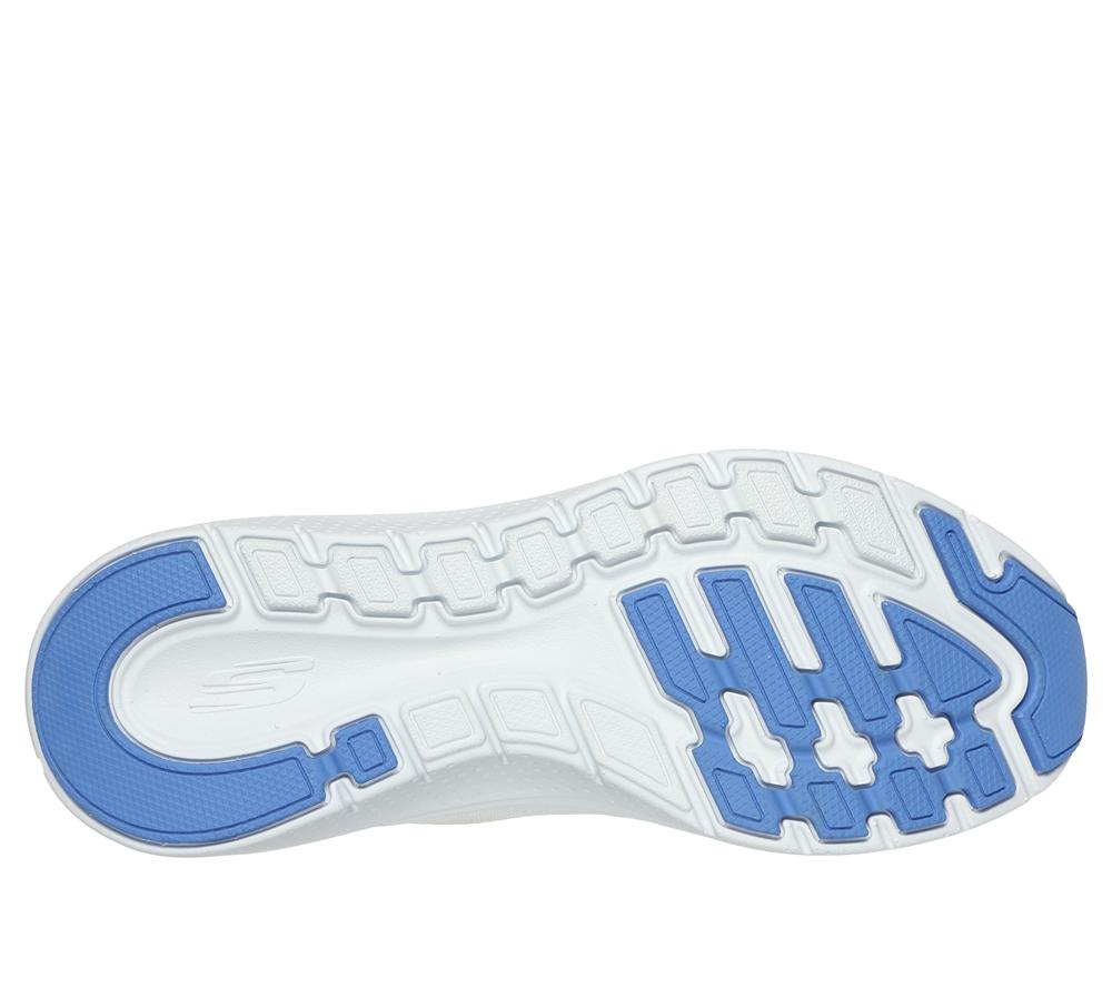 Women Skechers Slip-ins: Arch Fit 2.0 - Easy Chic Hands Free Slip Ins White / Blue  USA |  8729-RYHWZ