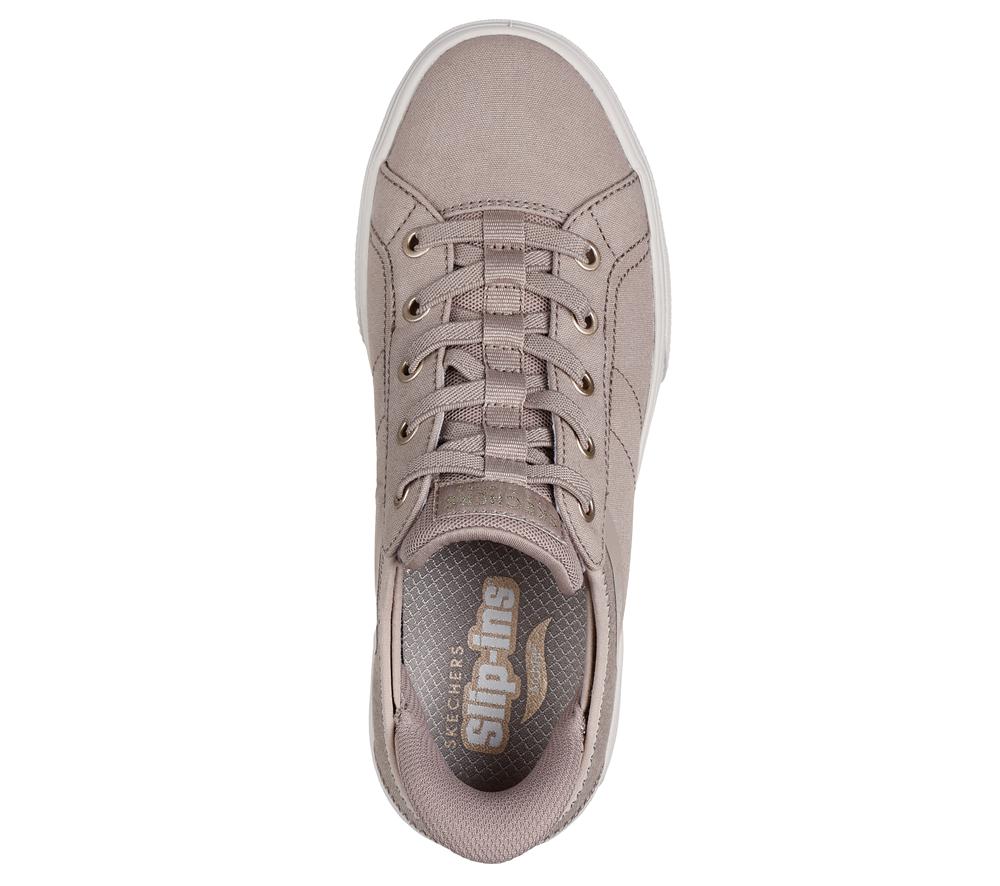 Women Skechers Slip-ins: Arch Fit Arcade - Forever Cozy Hands Free Slip Ins Taupe Brown  USA |  9046-HAMPL