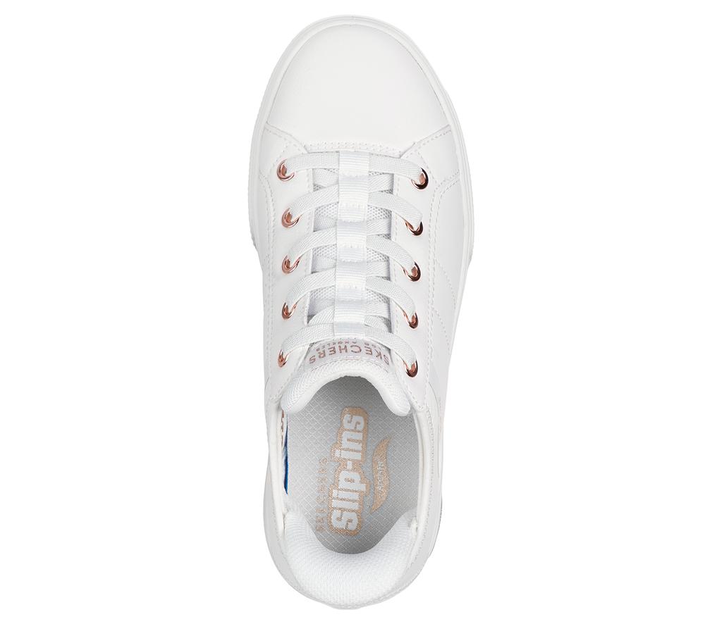 Women Skechers Slip-ins: Arch Fit Arcade - Ease-N Sneakers White  USA |  9718-XDINO