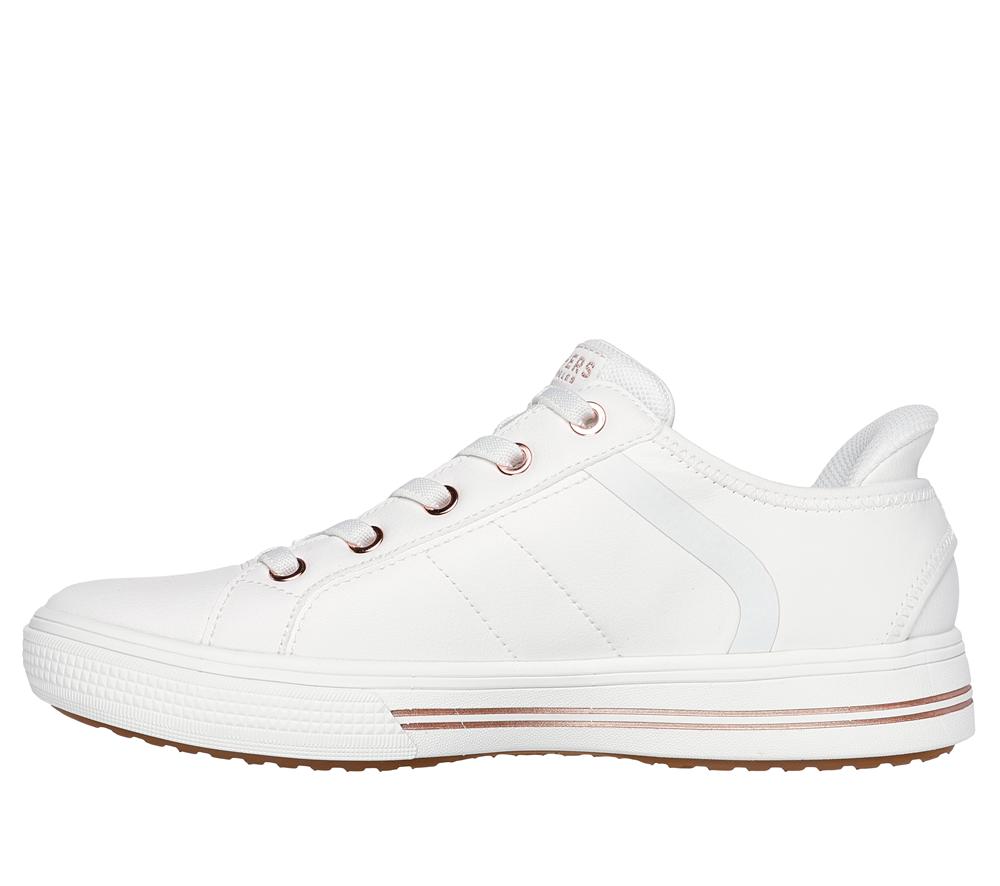 Women Skechers Slip-ins: Arch Fit Arcade - Ease-N Sneakers White  USA |  9718-XDINO