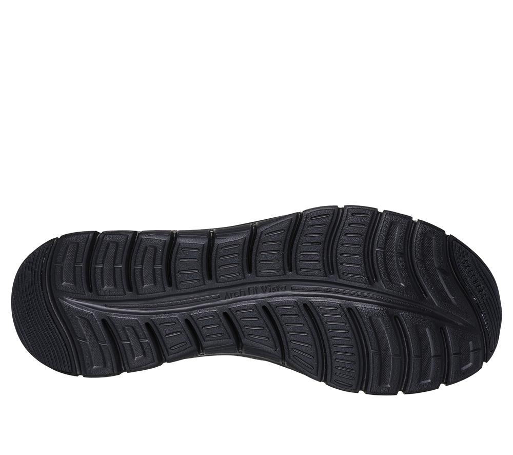 Women Skechers Slip-ins: Arch Fit Vista - Aspiration Slip On Shoes Black  USA |  4153-NOUFR