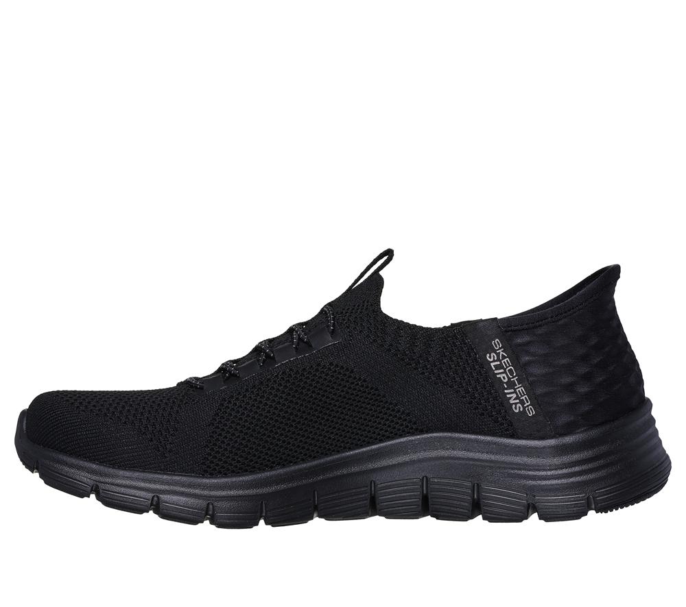 Women Skechers Slip-ins: Arch Fit Vista - Aspiration Slip On Shoes Black  USA |  4153-NOUFR