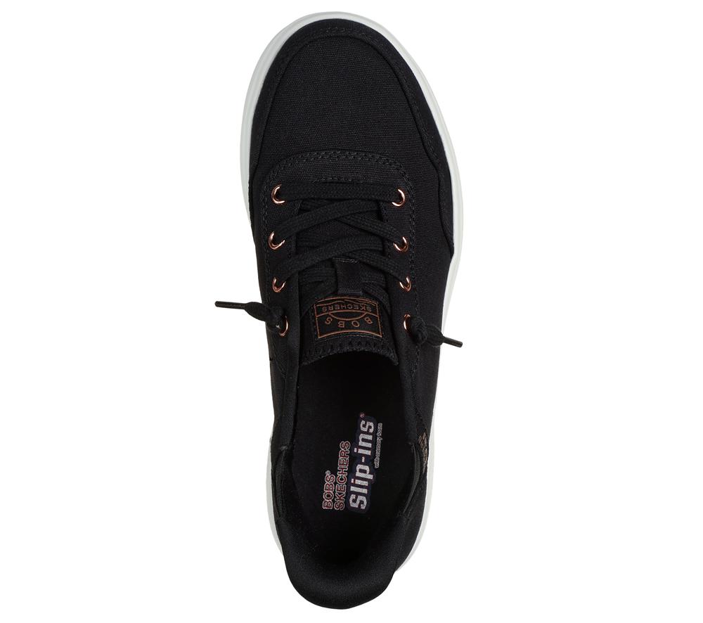 Women Skechers Slip-ins: BOBS Skip Cute - B Cute Sweet Hands Free Slip Ins Black  USA |  5264-RHDOA