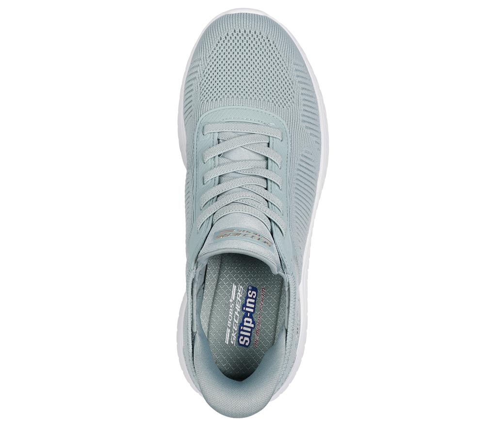 Women Skechers Slip-ins: BOBS Sport Squad Chaos Hands Free Slip Ins Sage Turquoise  USA |  8239-NFRJL