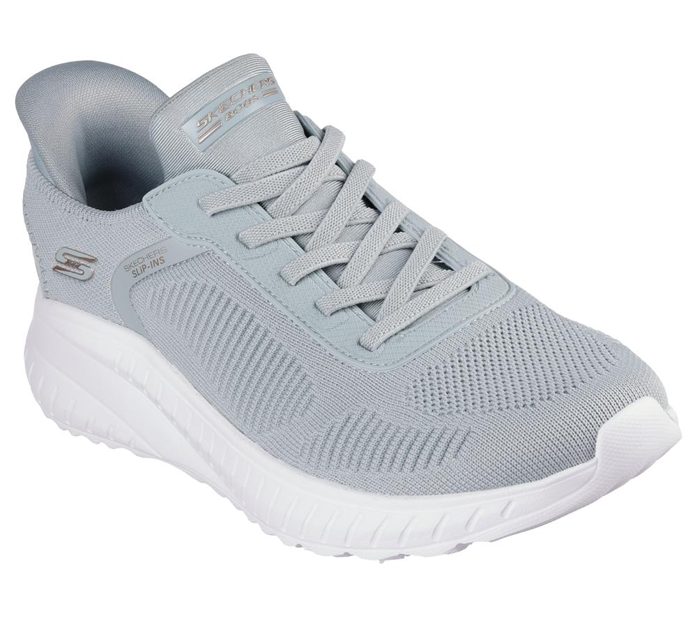 Women Skechers Slip-ins: BOBS Sport Squad Chaos Hands Free Slip Ins Sage Turquoise  USA |  8239-NFRJL