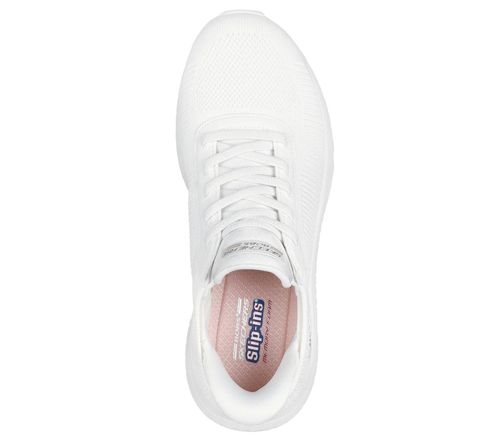 Women Skechers Slip-ins: BOBS Sport Squad Chaos Hands Free Slip Ins Off White  USA |  9785-HJQEM