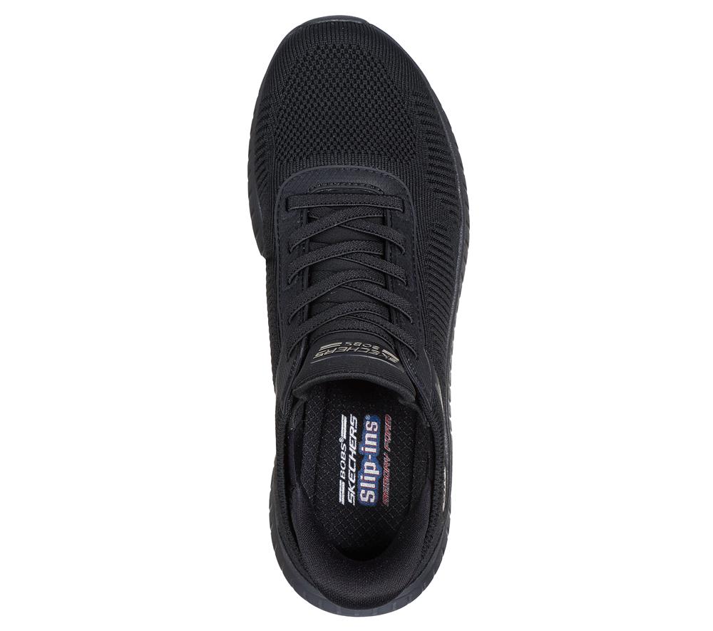 Women Skechers Slip-ins: BOBS Sport Squad Chaos Hands Free Slip Ins Black  USA |  3408-NAUSR