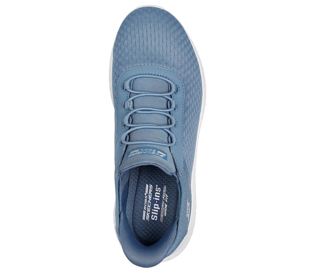 Women Skechers Slip-ins: BOBS Sport Squad Chaos Hands Free Slip Ins Slate Light Navy Blue  USA |  4823-JSWUA