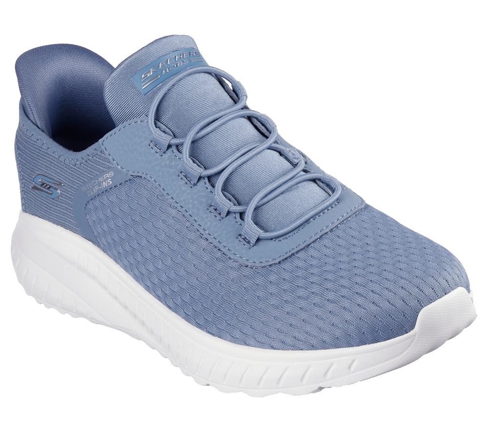 Women Skechers Slip-ins: BOBS Sport Squad Chaos Hands Free Slip Ins Slate Light Navy Blue  USA |  4823-JSWUA