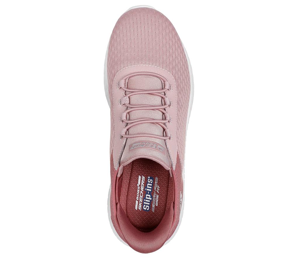 Women Skechers Slip-ins: BOBS Sport Squad Chaos Hands Free Slip Ins Blush Pink  USA |  9780-ZVLYR