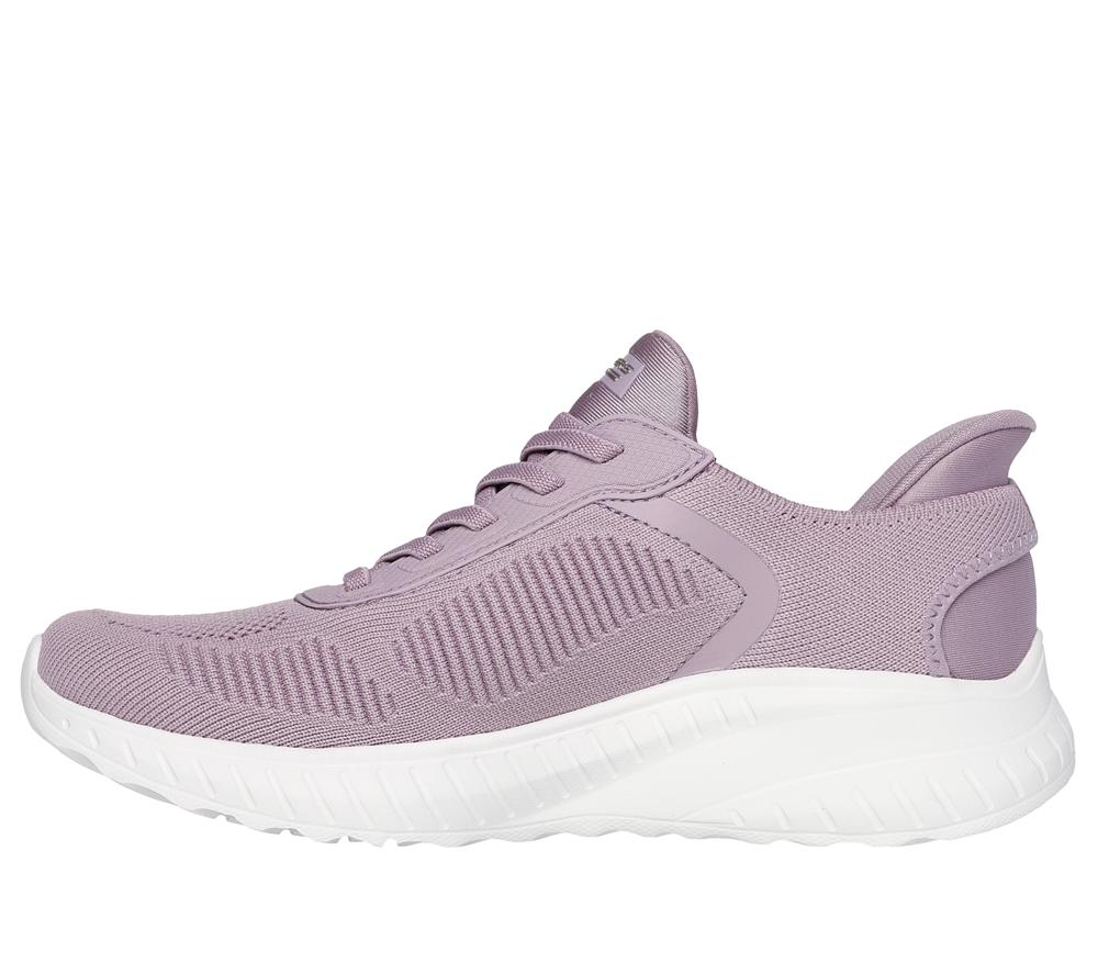Women Skechers Slip-ins: BOBS Sport Squad Chaos Slip On Shoes Lavender Purple  USA |  2467-OVKCW