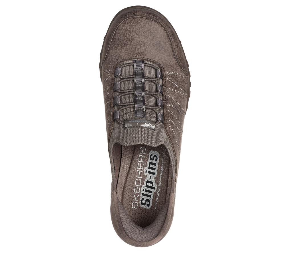 Women Skechers Slip-ins: Breathe-Easy - Home-Body Hands Free Slip Ins Dark Taupe  USA |  1429-EGANH