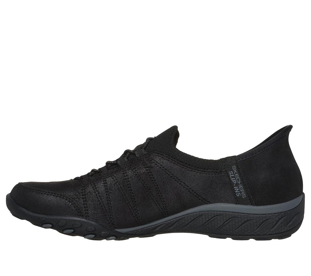 Women Skechers Slip-ins: Breathe-Easy - Home-Body Hands Free Slip Ins Black  USA |  2396-NQJOG