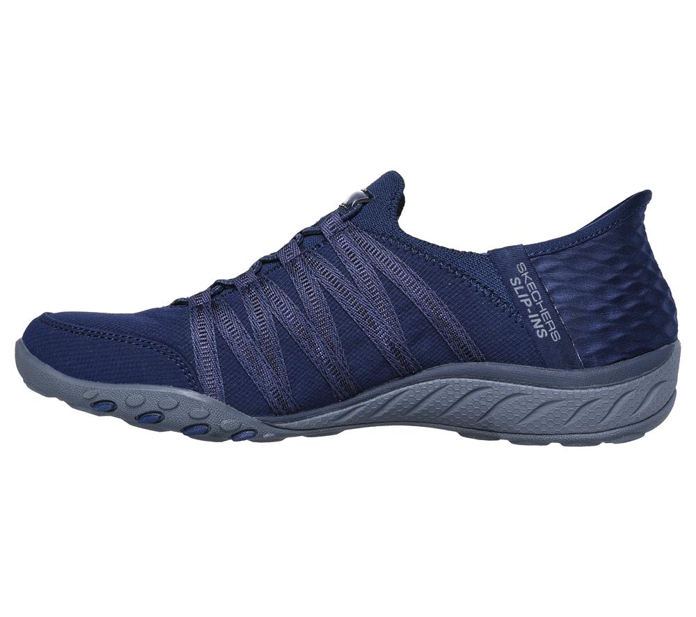 Women Skechers Slip-ins: Breathe-Easy - Roll-With-Me Hands Free Slip Ins Navy  USA |  1573-EXFPK