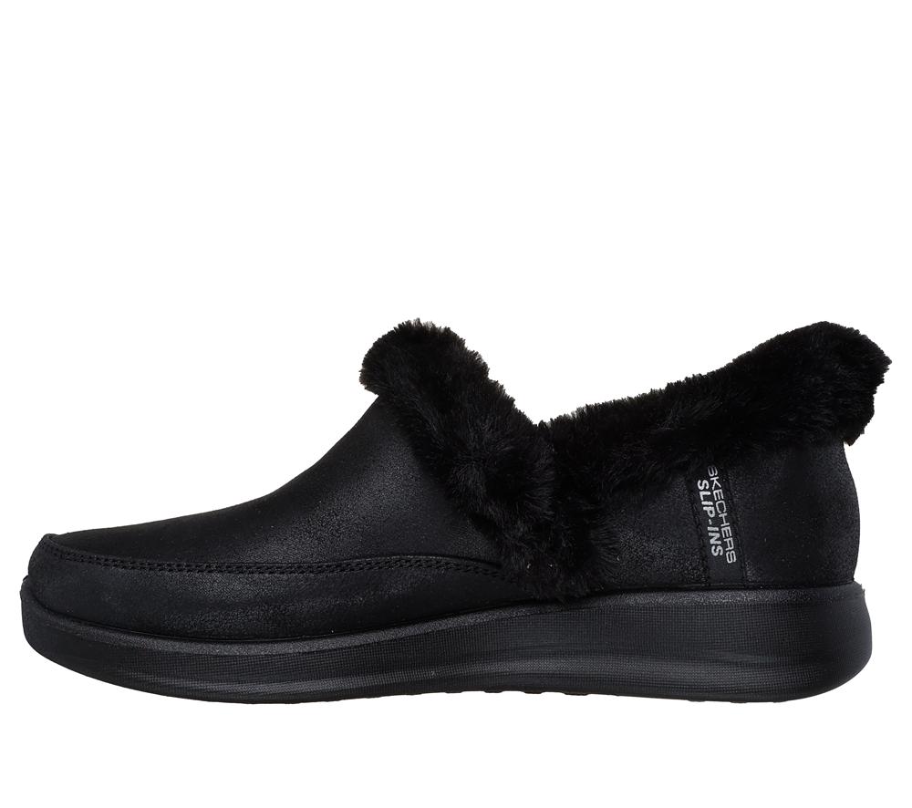 Women Skechers Slip-ins: Cozy Escape Hands Free Slip Ins Black  USA |  9768-WZJXG