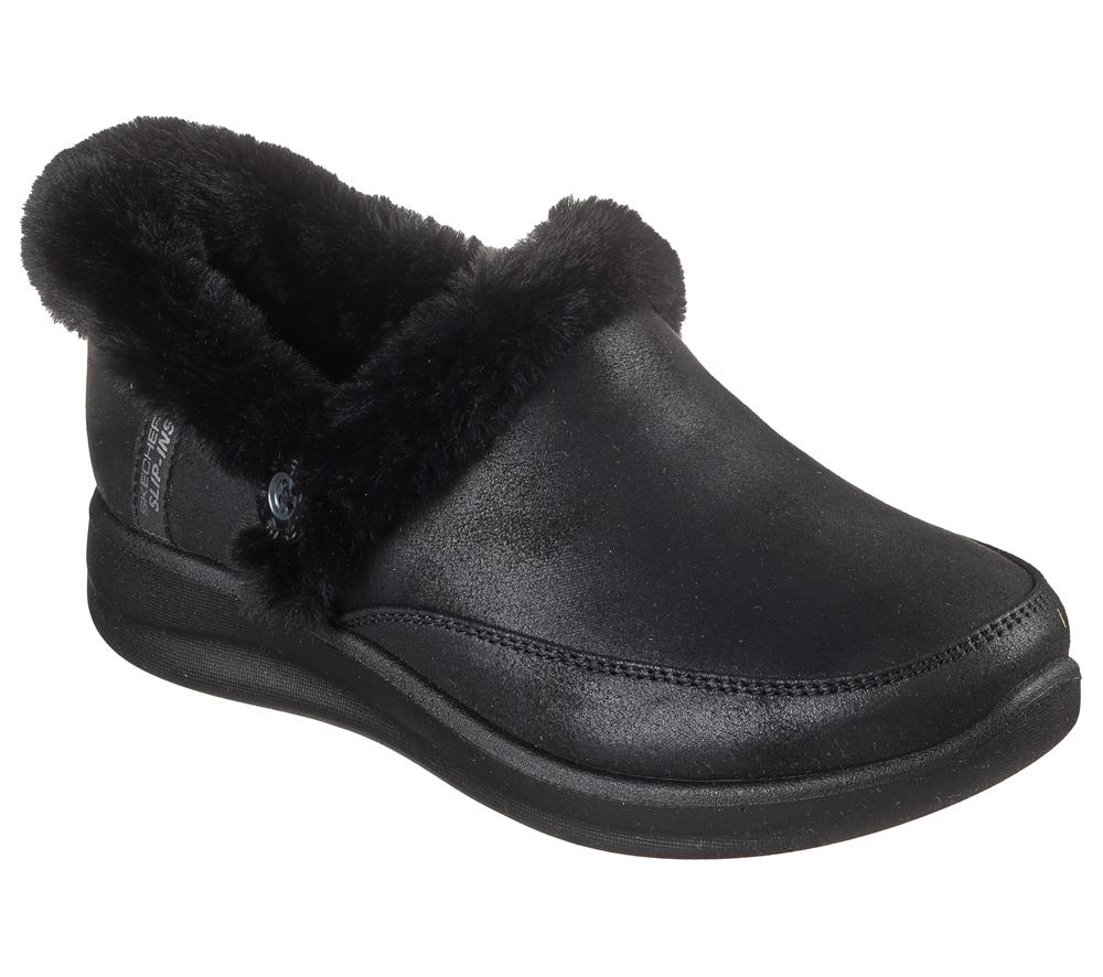 Women Skechers Slip-ins: Cozy Escape Hands Free Slip Ins Black  USA |  9768-WZJXG