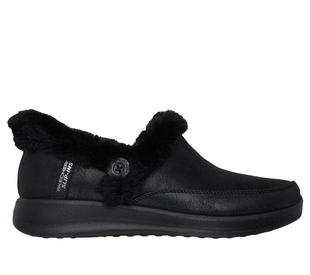 Women Skechers Slip-ins: Cozy Escape Hands Free Slip Ins Black  USA |  9768-WZJXG