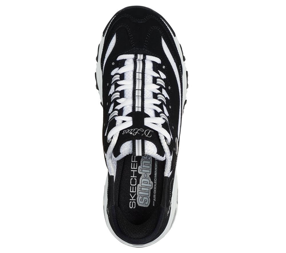 Women Skechers Slip-ins: D'Lites - New Classic Sneakers Black / White  USA |  5139-YAQLG
