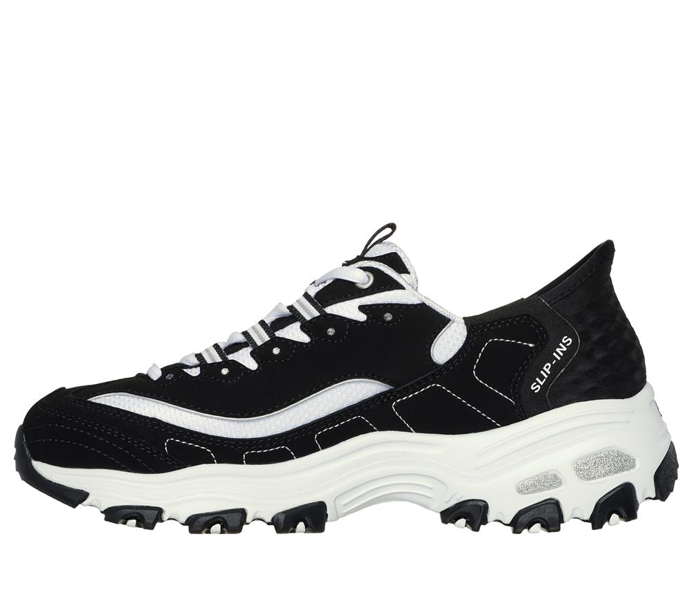 Women Skechers Slip-ins: D'Lites - New Classic Sneakers Black / White  USA |  5139-YAQLG