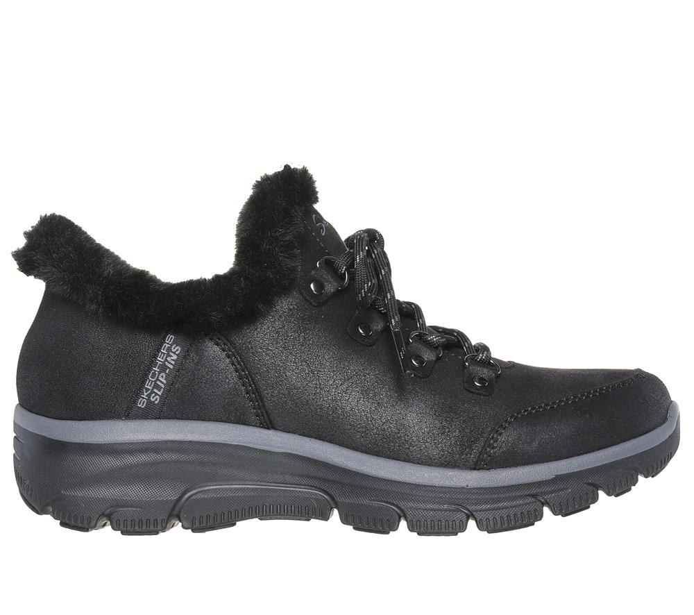 Women Skechers Slip-ins: Easy Going - Fall Adventures Slip On Shoes Black  USA |  9528-FTNMX