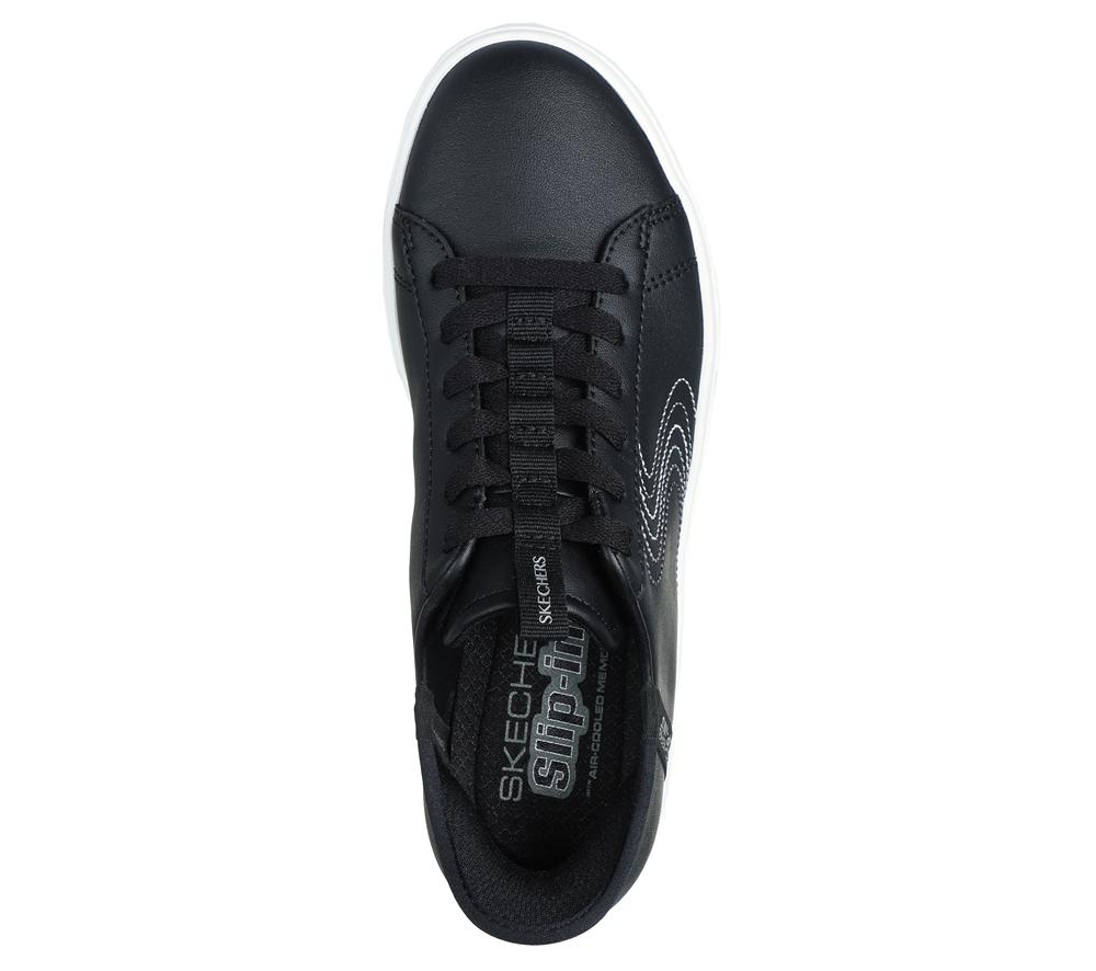 Women Skechers Slip-ins: Eden LX - Royal Stride Slip On Shoes Black / White  USA |  0425-WACTB