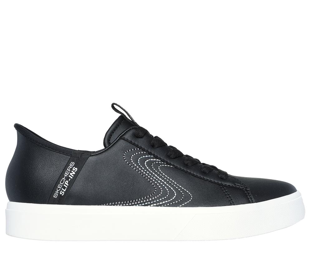 Women Skechers Slip-ins: Eden LX - Royal Stride Slip On Shoes Black / White  USA |  0425-WACTB