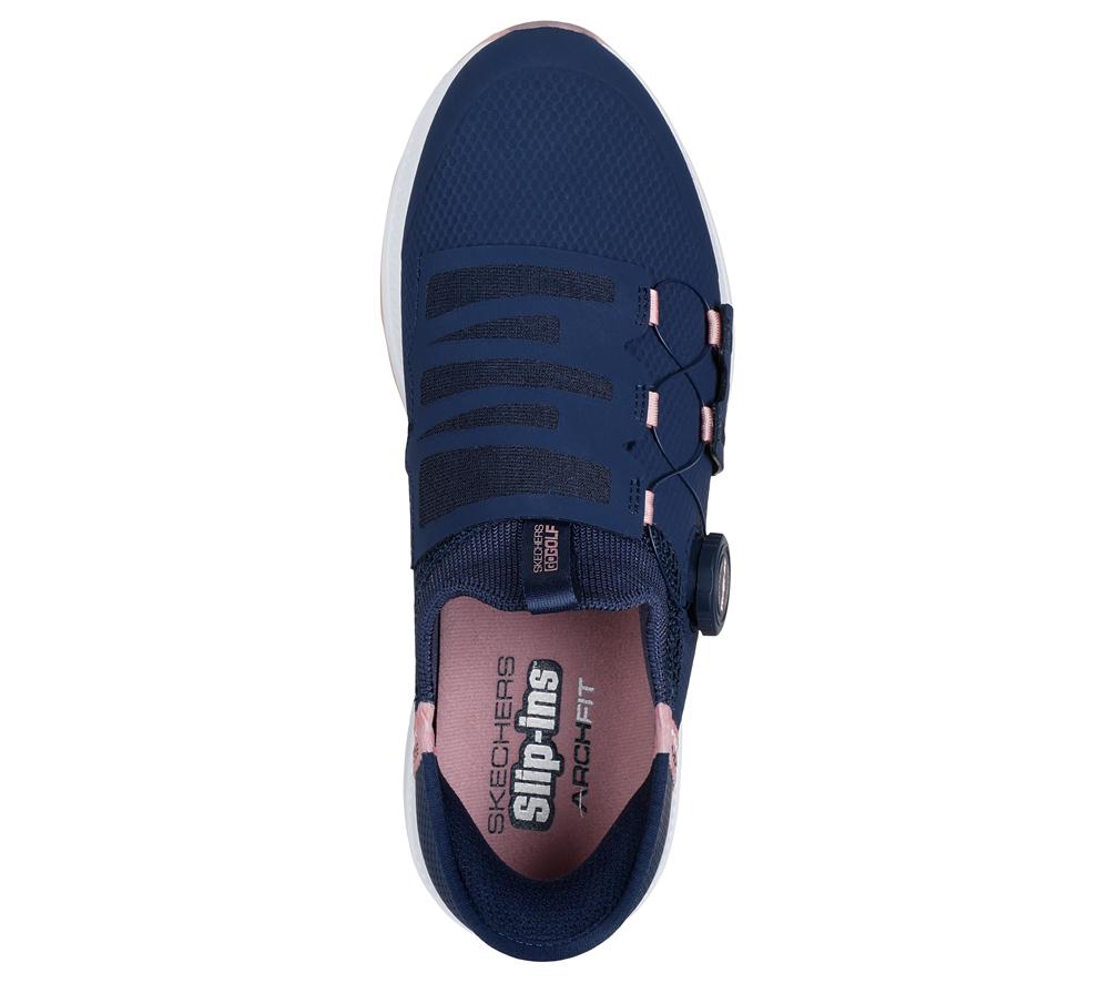 Women Skechers Slip-ins: GO GOLF Elite 5 - Slip 'In Slip On Shoes Navy / Pink  USA |  5234-CWUFP