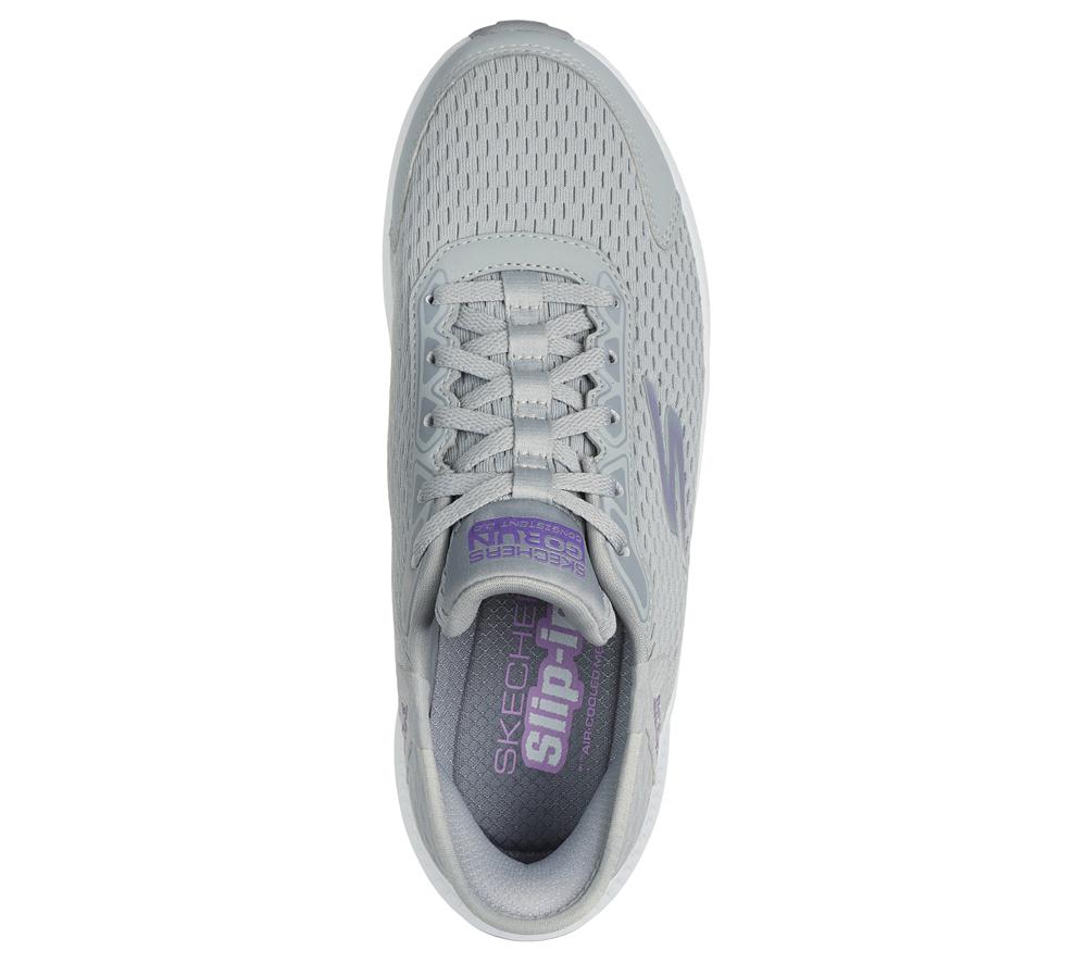 Women Skechers Slip-ins: GO RUN Consistent 2.0 - Endure Lace Up Shoes Grey / Lavender  USA |  4681-KLMDU