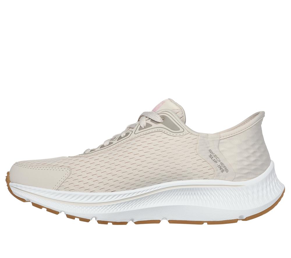 Women Skechers Slip-ins: GO RUN Consistent 2.0 - Endure Hands Free Slip Ins Natural / Pink  USA |  3680-SCLOP