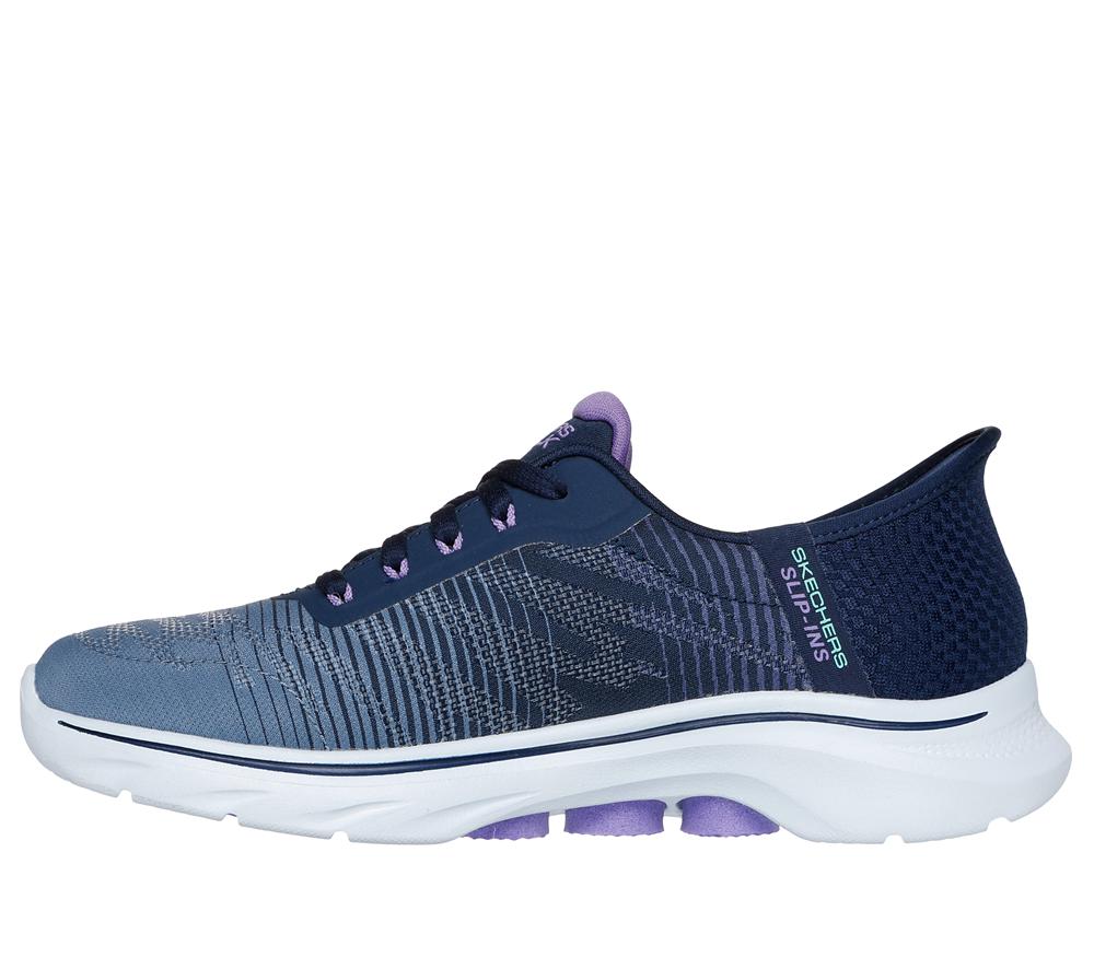 Women Skechers Slip-ins: GO WALK 7 - Adel Hands Free Slip Ins Navy / Multicolor  USA |  4029-DUVBF