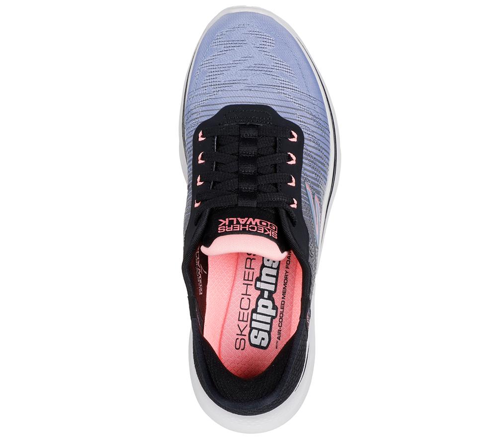 Women Skechers Slip-ins: GO WALK 7 - Adel Hands Free Slip Ins Black / Multicolor  USA |  8619-FJMAW