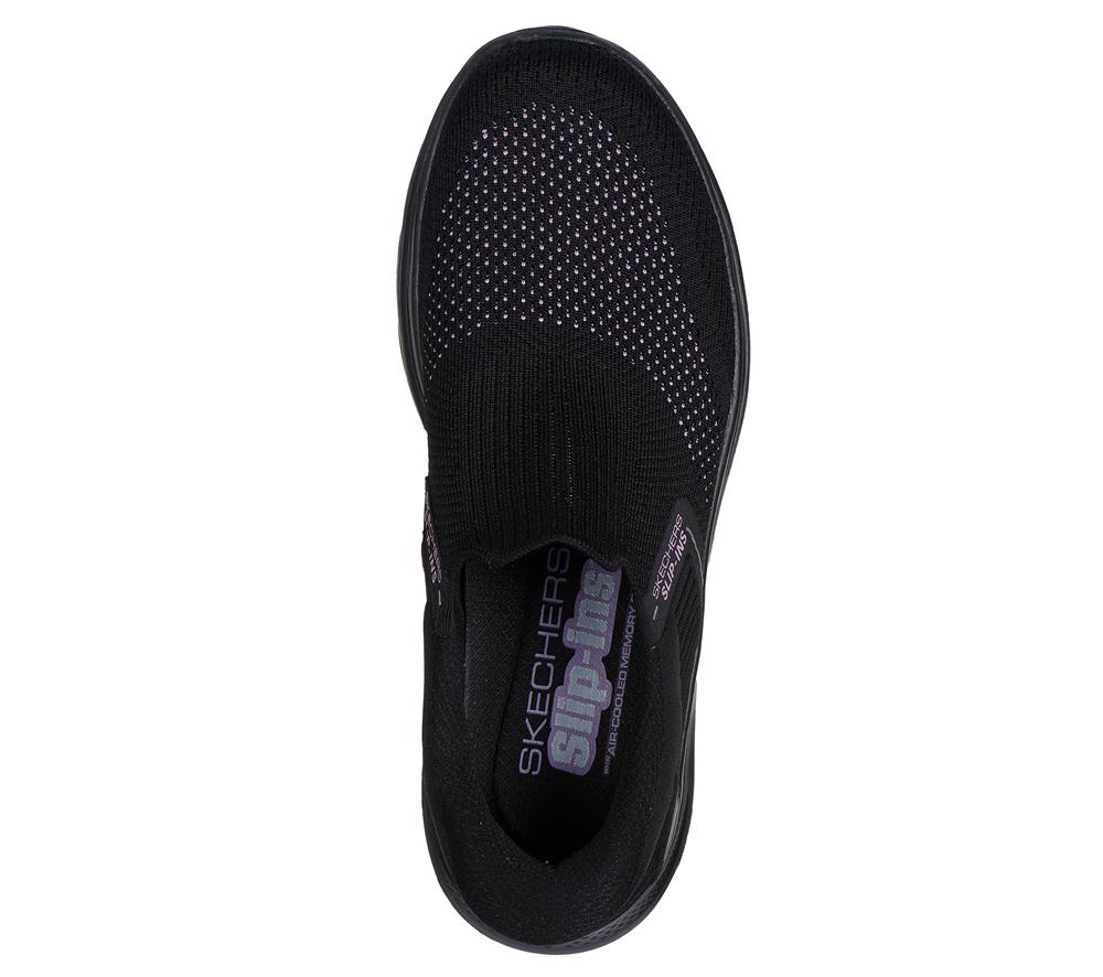 Women Skechers Slip-ins: GO WALK 7 - Ida Hands Free Slip Ins Black / Mauve  USA |  3516-THVCX