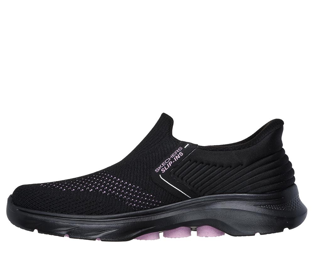 Women Skechers Slip-ins: GO WALK 7 - Ida Hands Free Slip Ins Black / Mauve  USA |  3516-THVCX