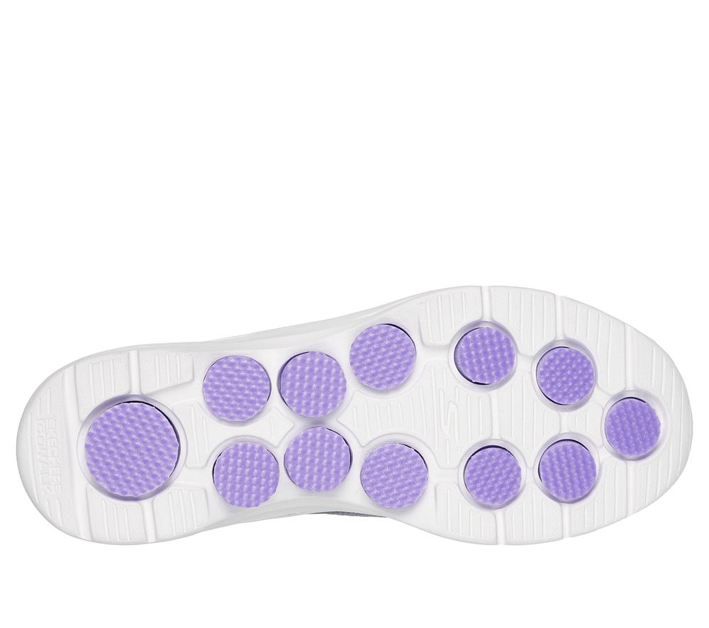 Women Skechers Slip-ins: GO WALK 7 - Mia Slip On Shoes Grey / Lavender  USA |  8495-HBAVM
