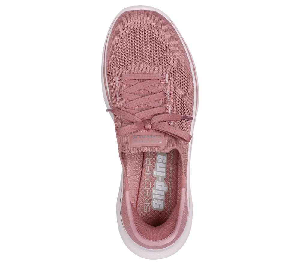 Women Skechers Slip-ins: GO WALK 7 - Via Hands Free Slip Ins Mauve Purple  USA |  3570-UXYGT