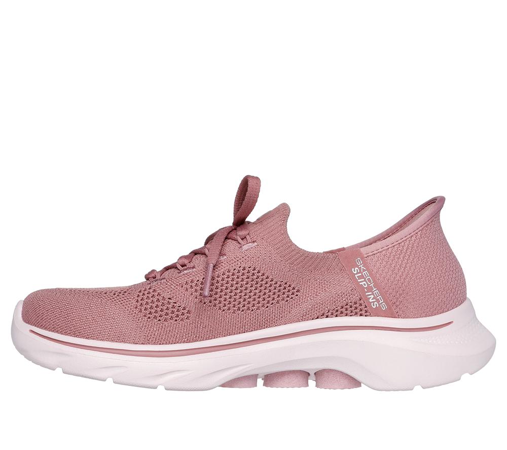 Women Skechers Slip-ins: GO WALK 7 - Via Hands Free Slip Ins Mauve Purple  USA |  3570-UXYGT