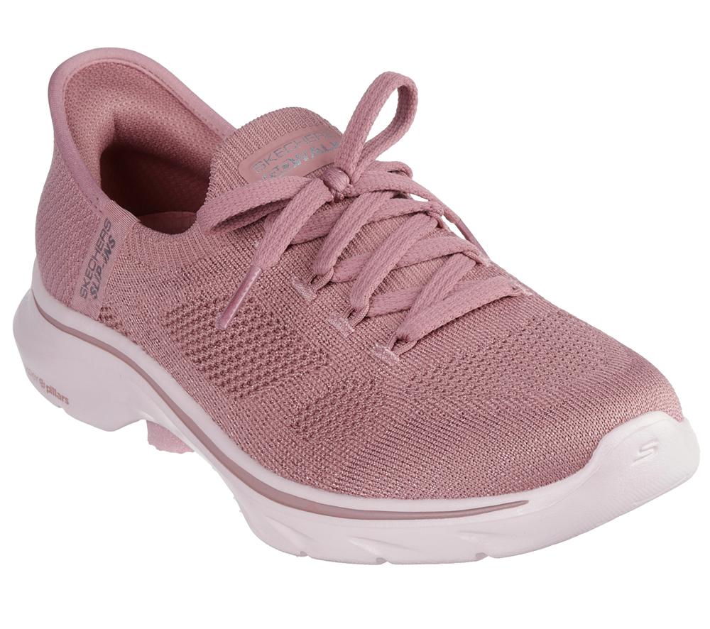 Women Skechers Slip-ins: GO WALK 7 - Via Hands Free Slip Ins Mauve Purple  USA |  3570-UXYGT