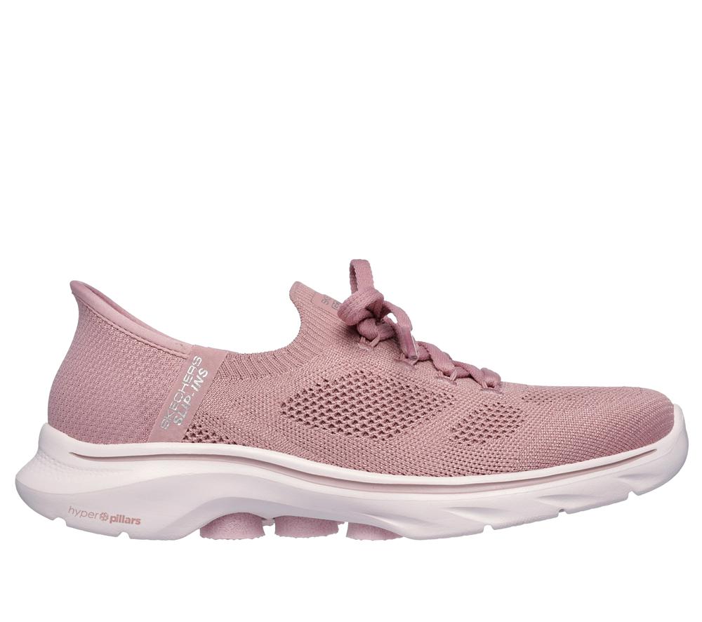 Women Skechers Slip-ins: GO WALK 7 - Via Hands Free Slip Ins Mauve Purple  USA |  3570-UXYGT