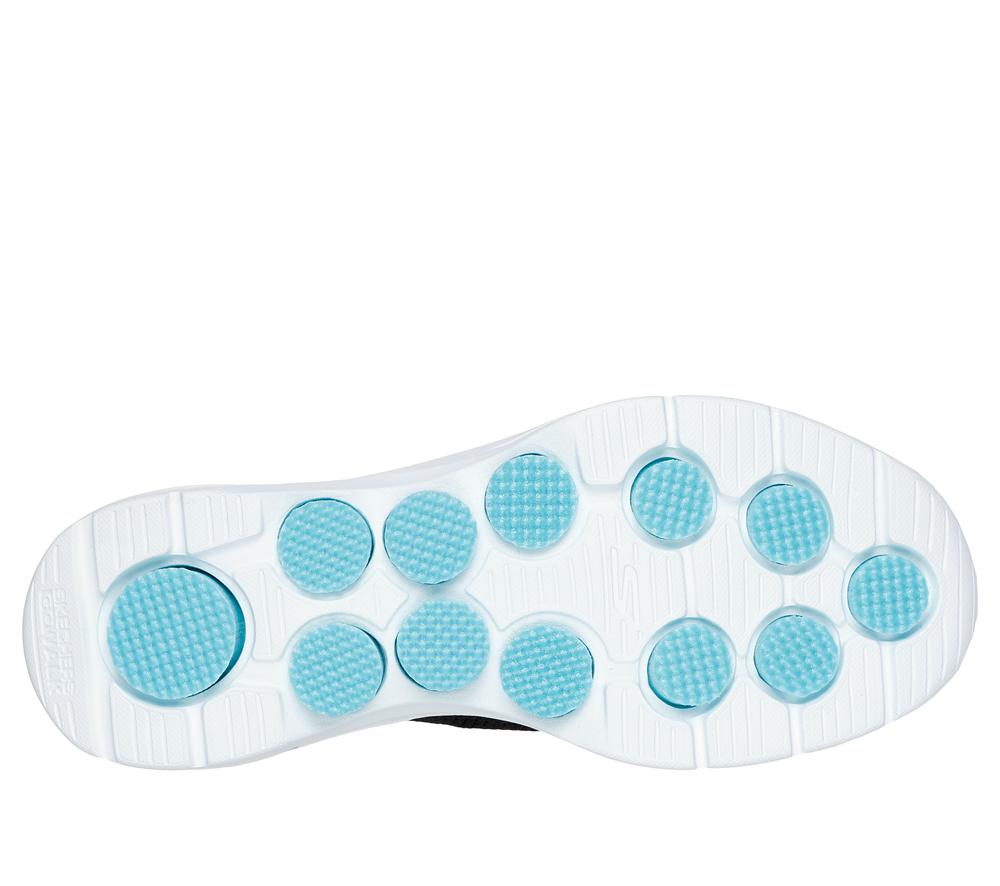 Women Skechers Slip-ins: GO WALK 7 - Via Hands Free Slip Ins Black / Aqua  USA |  1850-LXPOS