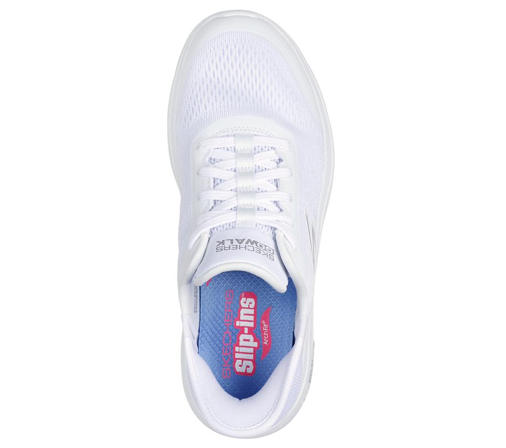 Women Skechers Slip-ins: GO WALK Arch Fit 2.0 Sneakers White  USA |  8302-ZKPNB