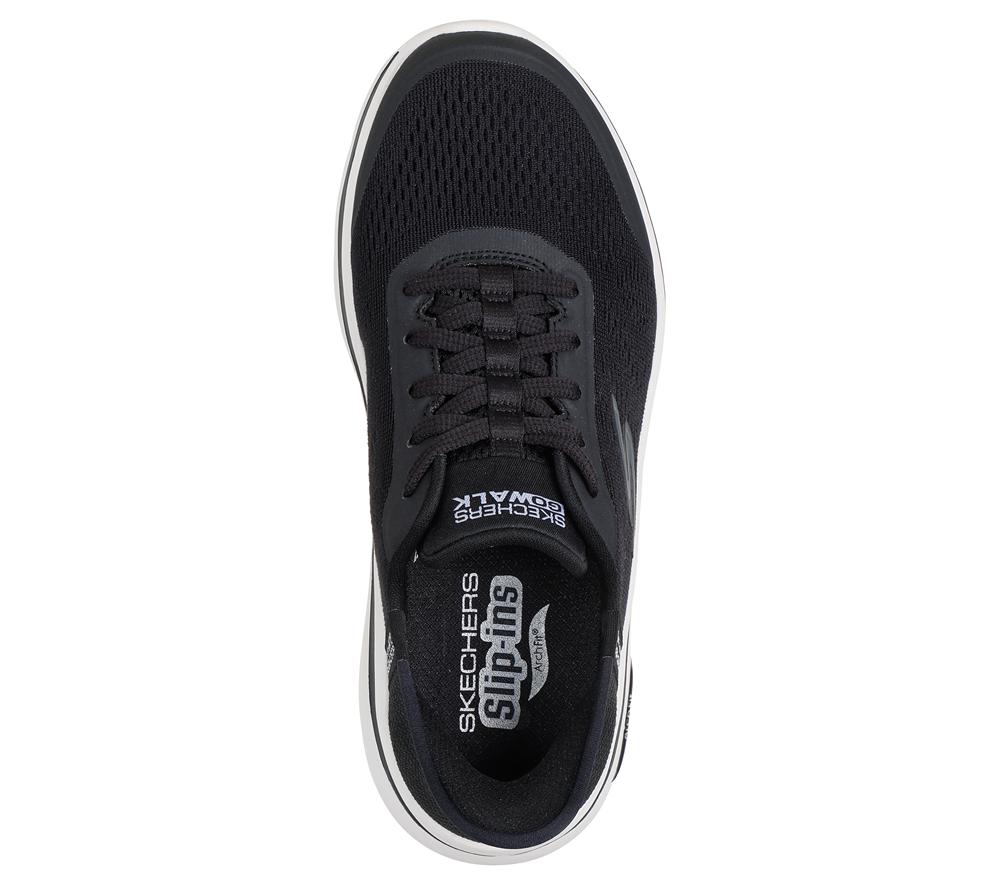 Women Skechers Slip-ins: GO WALK Arch Fit 2.0 Sneakers Black / White  USA |  0132-HDRAC