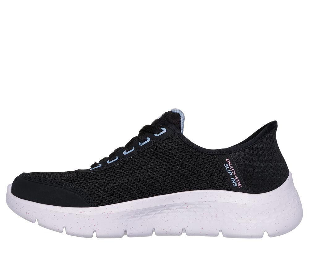Women Skechers Slip-ins: GO WALK Flex - Clear Creek Hands Free Slip Ins Black / Mauve  USA |  9745-UNJAW