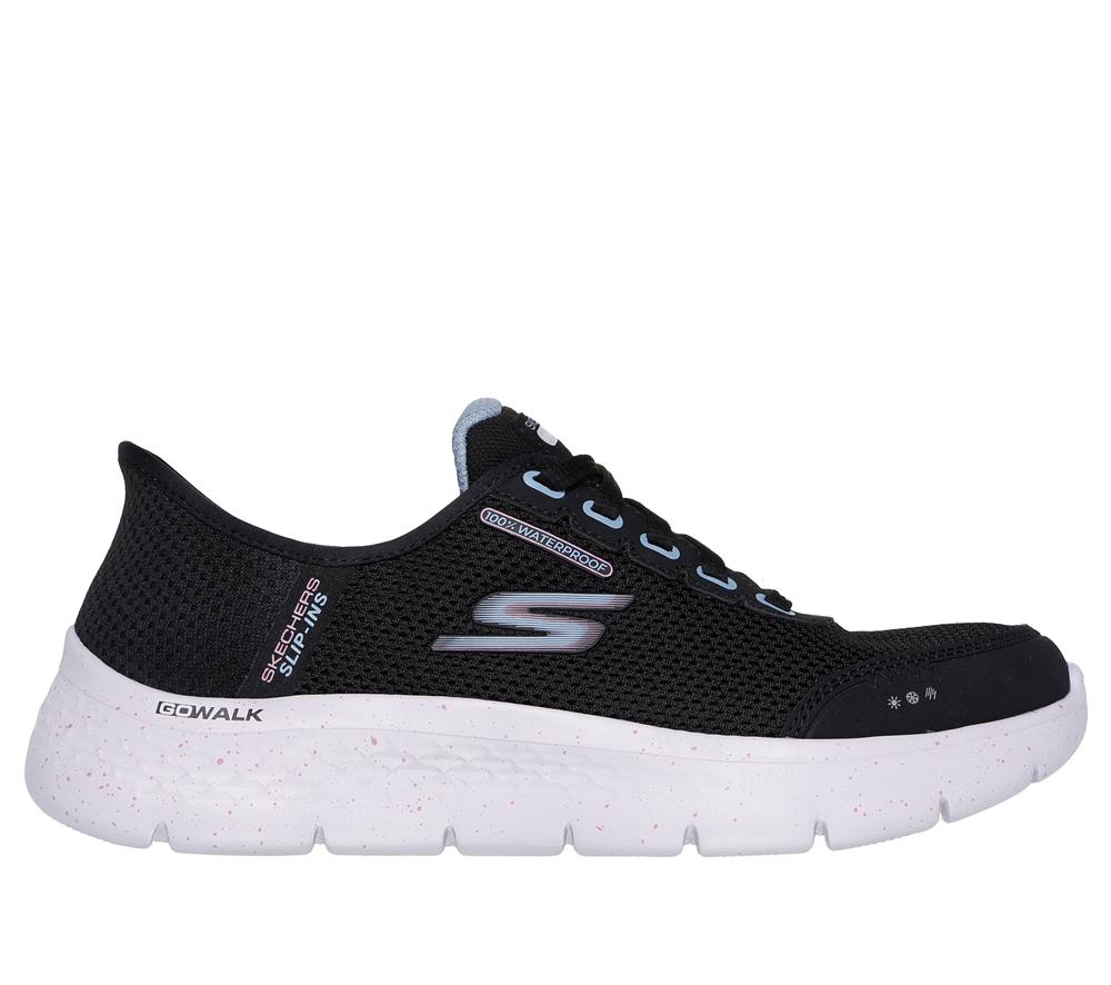 Women Skechers Slip-ins: GO WALK Flex - Clear Creek Hands Free Slip Ins Black / Mauve  USA |  9745-UNJAW