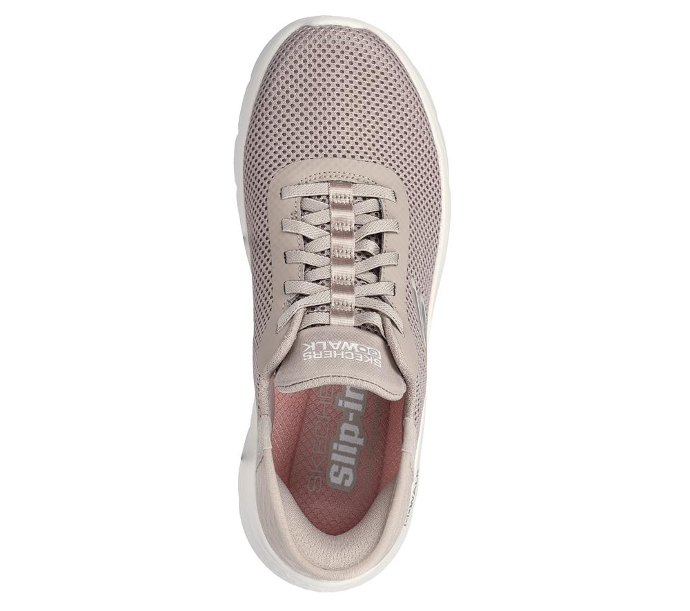 Women Skechers Slip-ins: GO WALK Flex - Grand Entry Hands Free Slip Ins Taupe Brown  USA |  6913-WCSOF