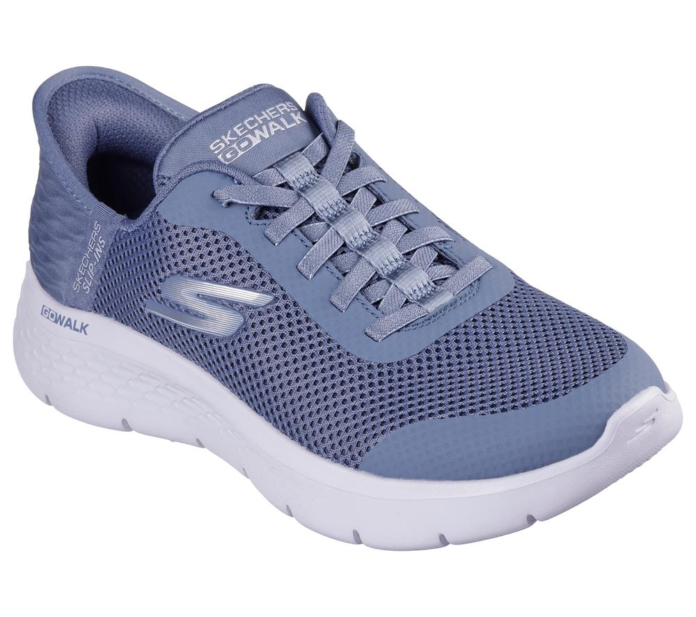 Women Skechers Slip-ins: GO WALK Flex - Grand Entry Hands Free Slip Ins Blue  USA |  6401-JYANE