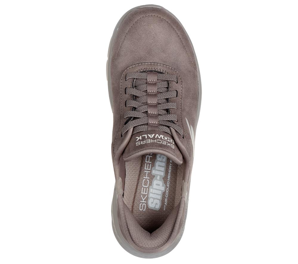 Women Skechers Slip-ins: GO WALK Flex - Mali Slip On Shoes Brown  USA |  9825-DUICP