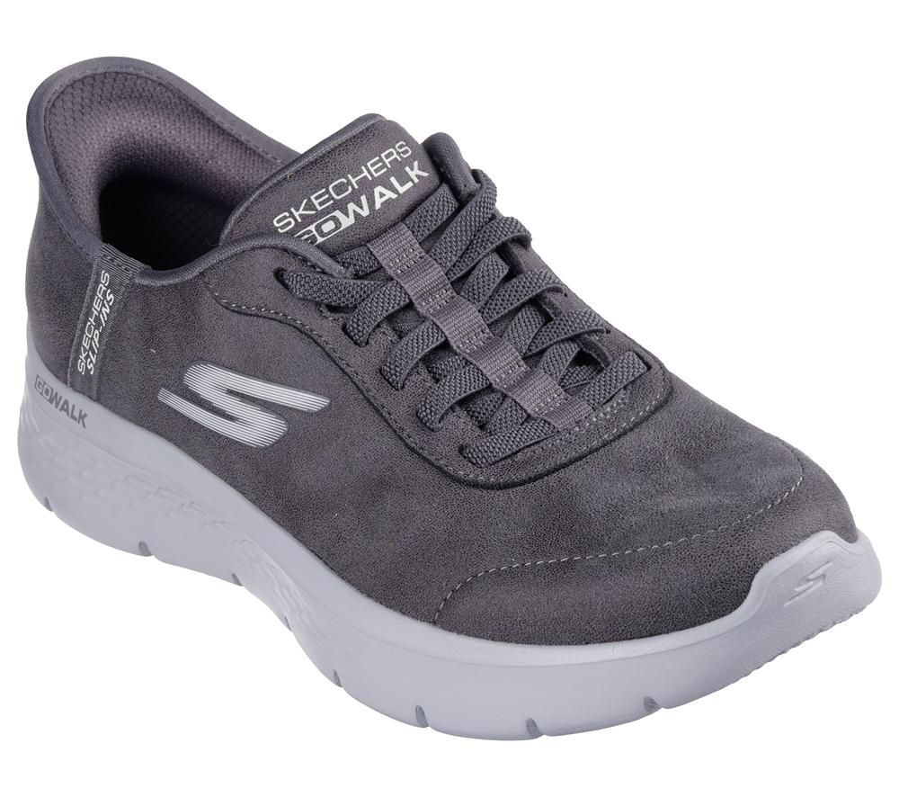 Women Skechers Slip-ins: GO WALK Flex - Mali Hands Free Slip Ins Charcoal  USA |  8921-IPLRV