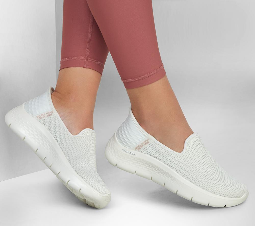 Women Skechers Slip-ins: GO WALK Flex - Relish Slip On Shoes Off White  USA |  8946-SPYQK